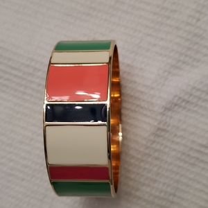 Joules Striped Gold Bangle Bracelet from Great Britain